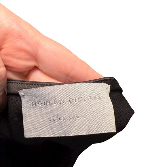 Modern Citizen Della Satin Mini Dress XS Black Cutout Slip Bust Detail - Picture 6 of 6